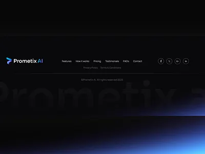 SaaS AI Dark Footer Design ai aidesign aifooter ailandingpage dark figma footer glowing gradient landingpage saas saasfooter ui ui ux ux ux ui webdesign