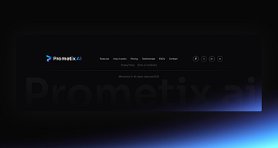 SaaS AI Dark Footer Design ai aidesign aifooter ailandingpage dark figma footer glowing gradient landingpage saas saasfooter ui ui ux ux ux ui webdesign