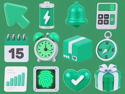 3D Icons 3d 3d art 3d icons animation branding cinema4d design icons illustration ui