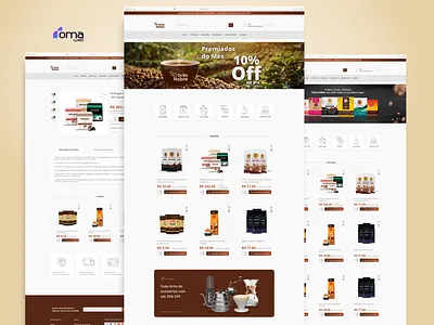 Premium Coffee E-commerce Platform - Grão Nobre Cafés e commerce elementor figma site ui webdesign woocommerce wordpress