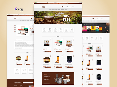 Premium Coffee E-commerce Platform - Grão Nobre Cafés e commerce elementor figma site ui webdesign woocommerce wordpress