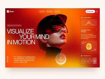 UI-UX for Neurotech design interface ui ux web website