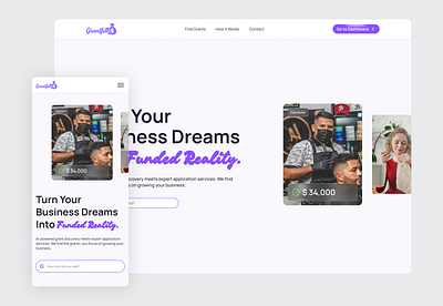 Hero Section - Grantfully design finance grant hero hero section mobile app ui ui design uiux ux
