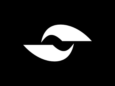 S-Flow Icon abstract app icon blackandwhite brand mark branding crypto flow logo minimalist logo momentum monogram negative space s flow s logo tech
