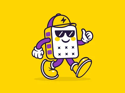 Logo for brand Yellow of orthopedic mattresses in a box branding character energy energy source graphic design identity logo mascot mattress mattress in a box orthopedic mattress yellow айдентика брендинг желтый источник энергии логотип маскот матрас персонаж