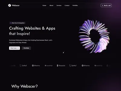 Webscer - Design & Development Studio 3d animation app branding design graphic design logo motion graphics ui web