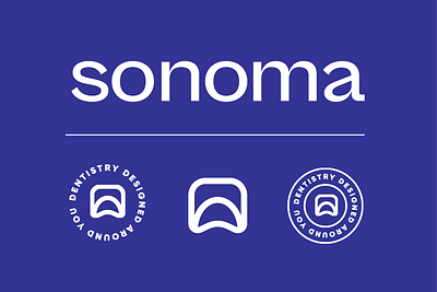 Sonoma Dental Brand Identity Logo Design badge branding dental dentist design geometric graphic design hill icon illustration logo mark purple set sonoma studio tooth