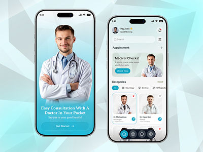 Doctor Appointment Mobile App UI/UX android app appointment app clean ui doctor app health app healthcare app healthtech hospital app interaction design ios app medical app medical ui medtech minimal ui mobile app ui product design telemedicine ui design user experience ux design
