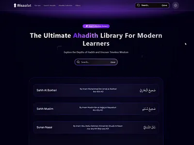 Risaalat.com 3d animation branding graphic design ui