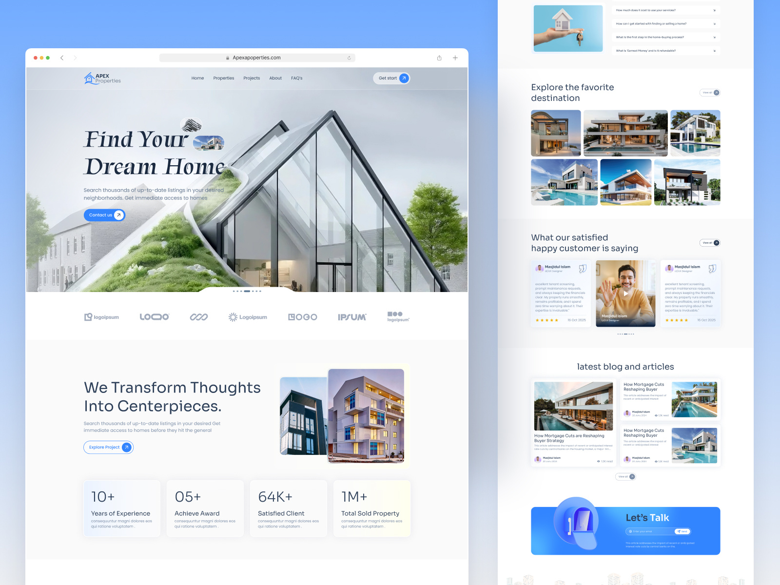 Real Estate Website APEX Properties and dribbble animation branding fig graphic design landingpage luxuryrealestate modernwebdesign property real estate real estate website realestatedesign saas uidesign uiuxdesigner uxdesign webagency webapp websitedesign wordpress website