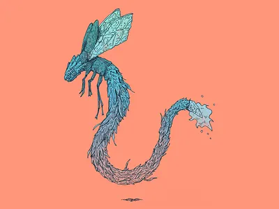 Firefly - Inktober day 23 art cartoon character character design dragon drawing firefly illustration inktober inktober 2025 mexico quetzal quetzalcoatl