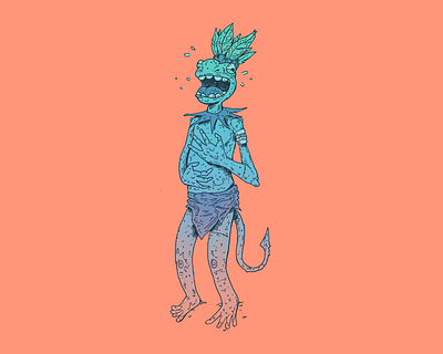 Rowdy - Inktober day 24 art cartoon character character design design drawing frog fun funny illustration inktober inktober 2025 laugh rowdy