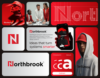 Corporate Identity for Northbrook Solutions brand design brand guidelines brand identity brand system branding business branding creative direction geometric logo logo logo design logomark luxury logo minimalist logo modern logo rebranding stationery visual identity wordmark