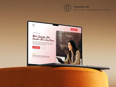 Daily UI #003 – Landing Page above the fold caveat cta dailyui hero section inter font landing page saas ui design web design