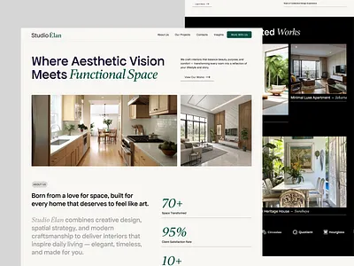 Design Interior Agency Landing Page agencies architecture design agencies design interior furniture graphic design home design home page interior agencies landing page minimalistic portfolio ui user interface web design website website design