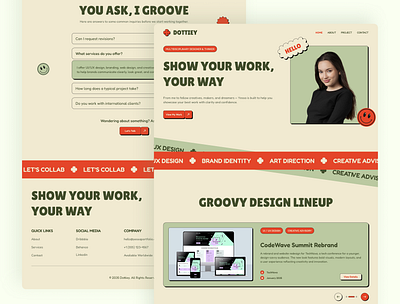 Dottiey Homepage – Portfolio Website UI Figma creative design design design inspiration digital design figma figma design figma template homepage landing page personal branding portfolio product design responsive ui design ui inspiration ui showcase ui trends uiux ux design web design