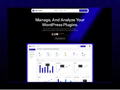 Plugin Tracker – Hero Section Design design dribbbleshot figma graphic design herosection ui ux web design