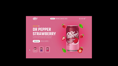 Dr Pepper site animation - Figma animation branding figma graphic design prototyping ui ui ux ux