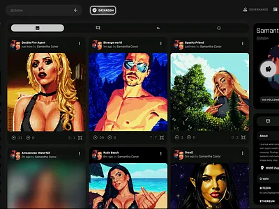 Pixagram.io's Dark Crypto Wallet animation app crypto dark pixa ui ux wallet web