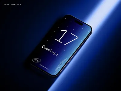 😍 Iphone 17 Pro Mockup With Ray Of Light adobe photoshop apple iphone device mockup free free mockup freebies graphic design iphone 17 mockup iphone 17 pro iphone 17 pro mockup iphone mockup mockup psd
