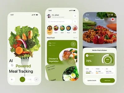 NutriAI – AI Nutrition & Meal Tracking Mobile App Design ai food tracker app ai workout app aidesign app design calorie app diet app fitness mobile app food tracker app healthap ios meal planner app mobile app nutrition app nutrition ui personalized fitness smart fitness smart nutrition smart workout uiuxdesign wellness app