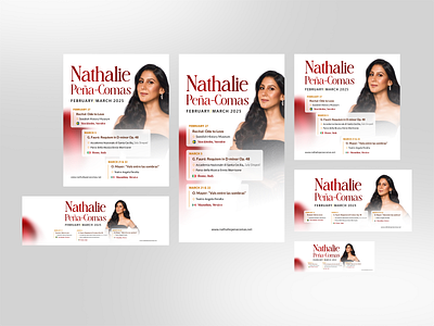 Flyers for Social Media - Nathalie Agenda February/March 2025 banner flyer graphic design poster poster design