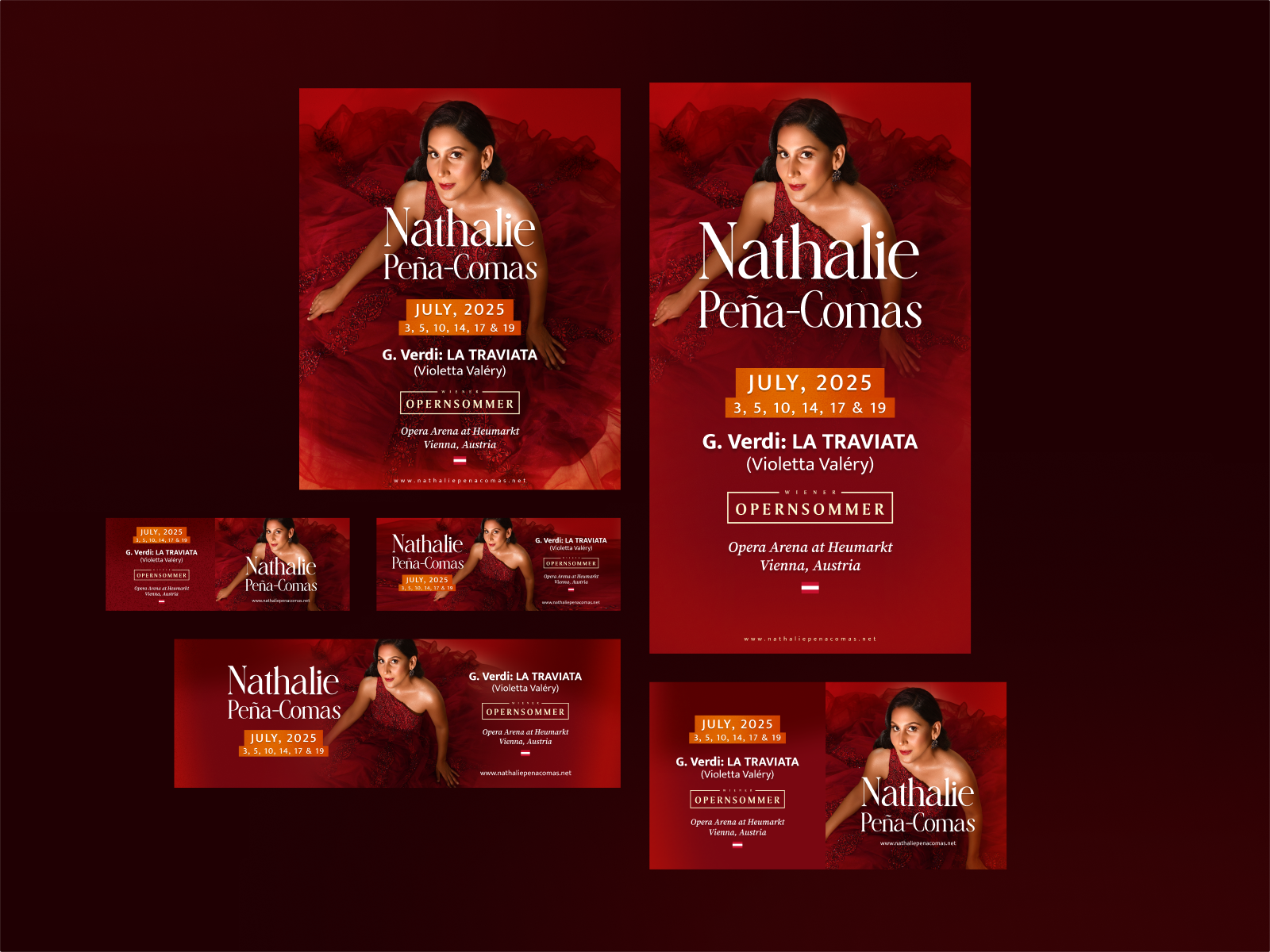 Poster Design - Nathalie Agenda July 2025 banner design flyer graphic design opera poster