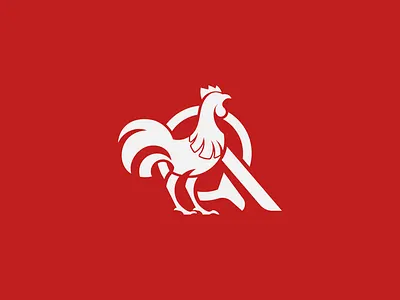 Minimalist fighting rooster logo branding graphic design logo logo design