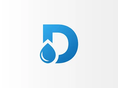 Letter D Water Drop Logo Design brand branding company logo d icon d logo d water design initial d letter d logo logo collection logo design logomark logotype mineral water plumber plumbing plumbing company water