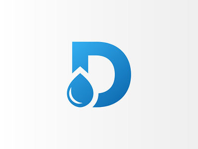 Letter D Water Drop Logo Design brand branding company logo d icon d logo d water design initial d letter d logo logo collection logo design logomark logotype mineral water plumber plumbing plumbing company water