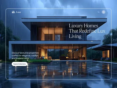 Luxury Real Estate Web Design — Modern House & Property Sell UI animation branding eye catchy website design framer hero section house buy sell luxury luxury website modern architecture premium house premium real estate property property buy sell property mangement real estate real estate agency real estate branding real estate developer web design webflow