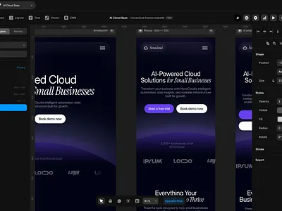 Making things live for you 😁 ai ai saas ai saas landing page ai web design ai website animation branding dark screen dark website framer framer template landing page design screens ui ui design uiux uixamjad web design website design