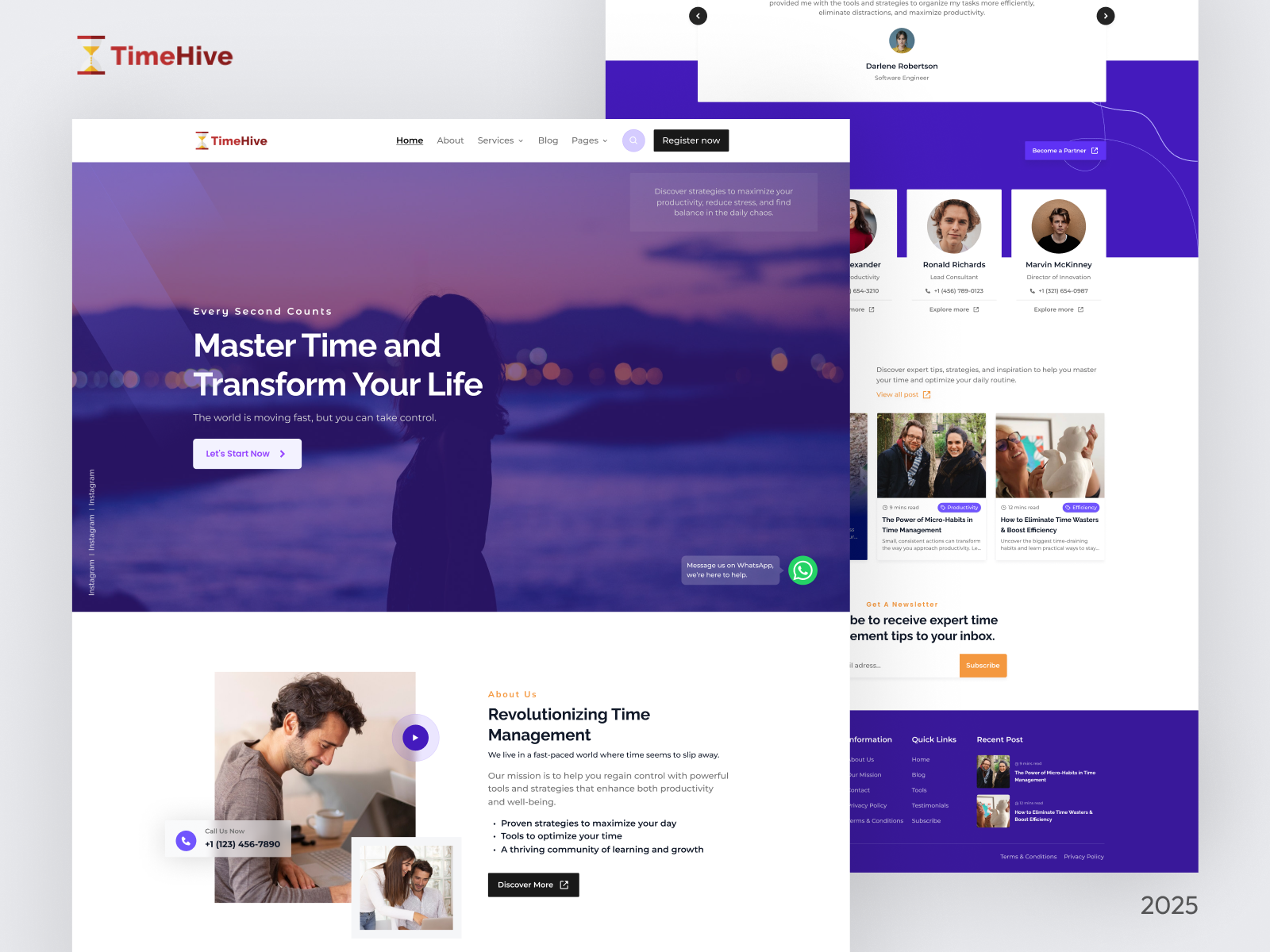 TimeHive – Elevating Productivity with Design branding design figma illustration landing landing page logo time timehive ui website