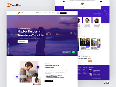 TimeHive – Elevating Productivity with Design branding design figma illustration landing landing page logo time timehive ui website