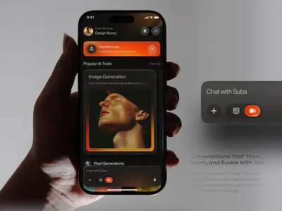 SUBA, AI Chat Application adaptivelayout aiui aiux chatbotdesign conversationaldesign futuristicdesign humancentricdesign intelligentinterface intuitiveux minimalui softgradients ui ux uxexploration