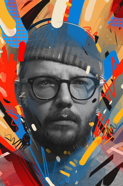 Myself - Back to Siauliai artist artistic arunas kacinskas arunas kacinskas portrait autoportrait character illustration illustrator myself people portrait portrait illustration procreate