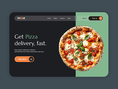 Pizza Delivery Website design ui ux