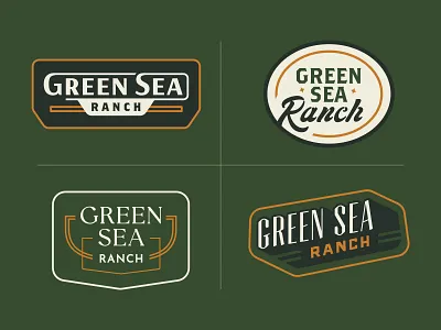 Green Sea Ranch Logo Concepts cattle cattle logo farm farm logo ranch ranch logo sea sea logo western western logo