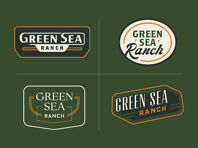 Green Sea Ranch Logo Concepts cattle cattle logo farm farm logo ranch ranch logo sea sea logo western western logo