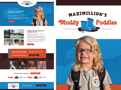 Maximillion's Muddy Puddles Website Design deli foundation foundation logo foundation website fun website ice cream iowa mud muddy muddy puddles puddles