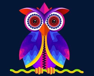 Pinky Owl branding cartoon colors design graphic design illustration illustrator