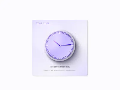 Feature Card - Focus Timer card design clean clean design clean ui feature minimalistic product design saas ui ux web design