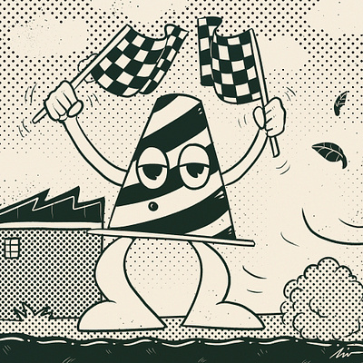 "Ready, Steady, Go!" art branding cartoon character color pencil comic design draw dream fun illustration race tee shirt vintage water ink