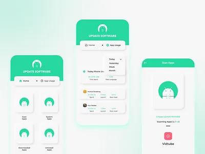 Hi've Update Software App🔥 branding clean ui graphic design neoumorphism design ui update software