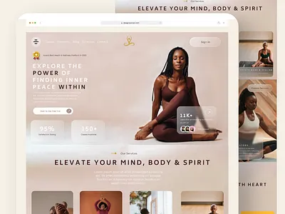 MKUP - WEB - WELLNESS & YOGA CONCEPT 🧘🏾‍♀️✨🌿 branding figma ui ui design web design wellness yoga