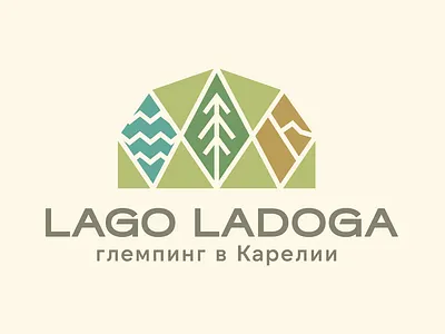 Branding for glamping Lago Ladoga branding design graphic design illustration logo typography vector