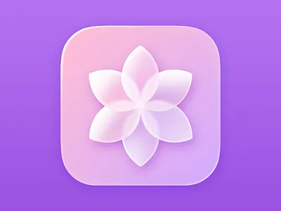 affirmations affirmations affirmations icon app icon design icon composer illustration ios icon design ios26 ios26 icon iphone icon liquid glass macos photoshop purple quote icon relax violet