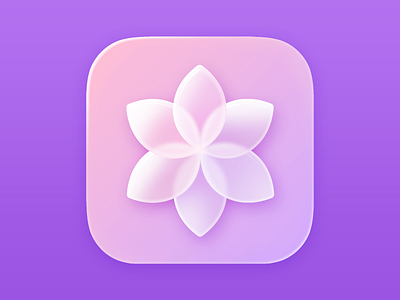 affirmations affirmations affirmations icon app icon design icon composer illustration ios icon design ios26 ios26 icon iphone icon liquid glass macos photoshop purple quote icon relax violet