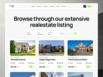 🏙️ UrbanNest — Real Estate Listing Page Design featured figma ideapeel landing page listingpage nice design real estate design ui ui design ui ux uidesign uiux ux webflow webflow template webflowtemplate