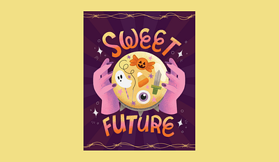 Sweet Future ghost halloween hand lettering illustration lettering magic spooky typography